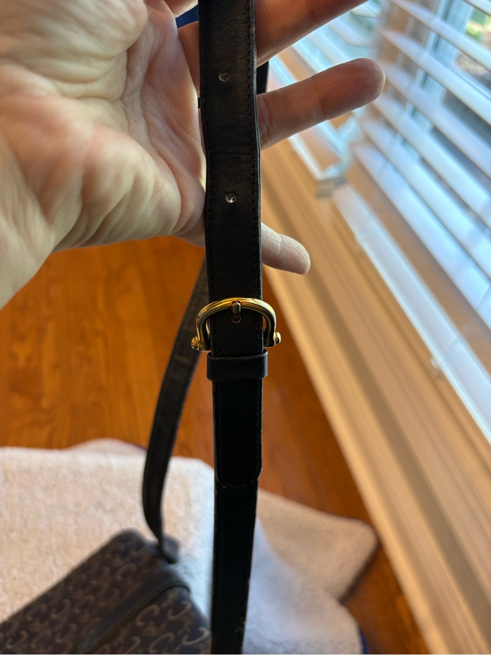 ⭐️RARE⭐️Vintage CELINE Navy C-Macadam Sulky Horse Carriage Flap Bag PRISTINE INT - Picture 12 of 17